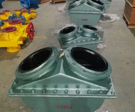 襯膠三通換向止回閥-1