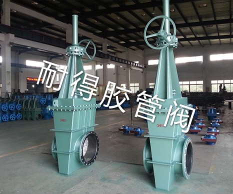 蝸輪襯膠閘板閥-1